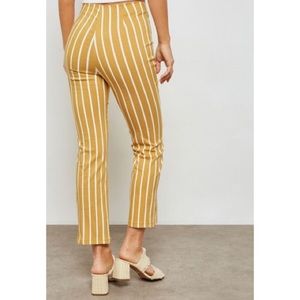 Forever21 Vertical Striped Mustard Business Pants